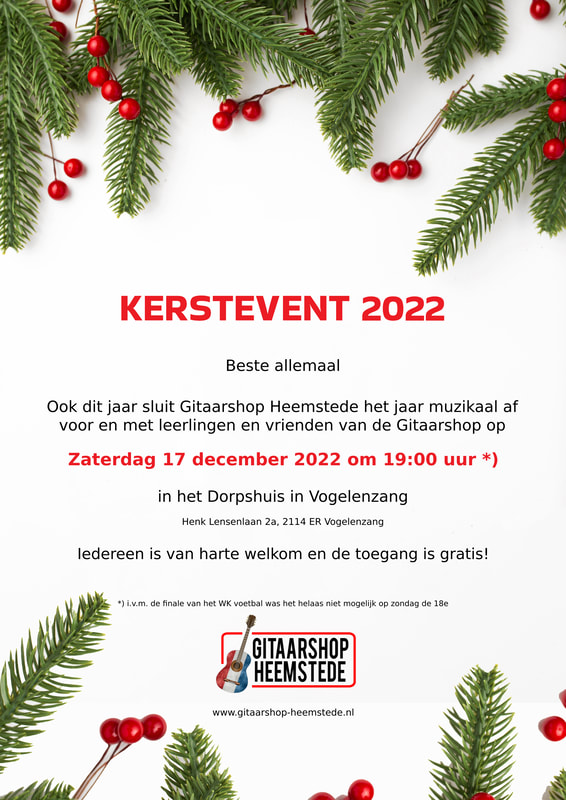 Gitaarshop Heemstede kerst event 2022